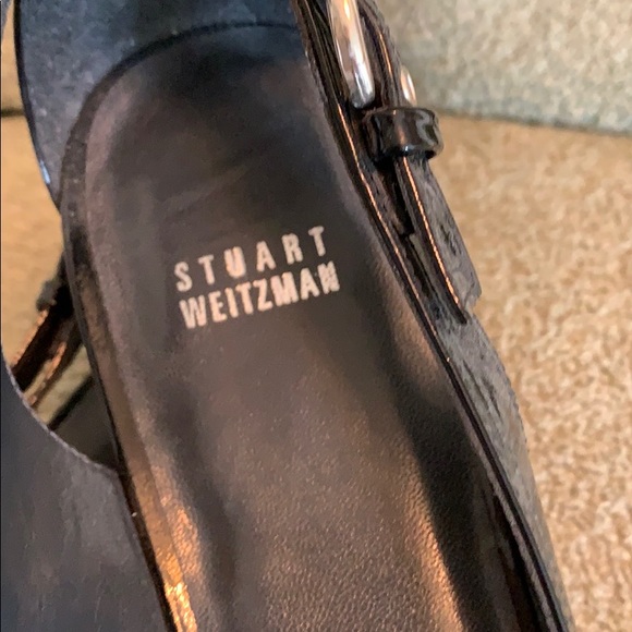 Patent flat Stuart Weitzman Blk size 11.5 - Picture 2 of 7